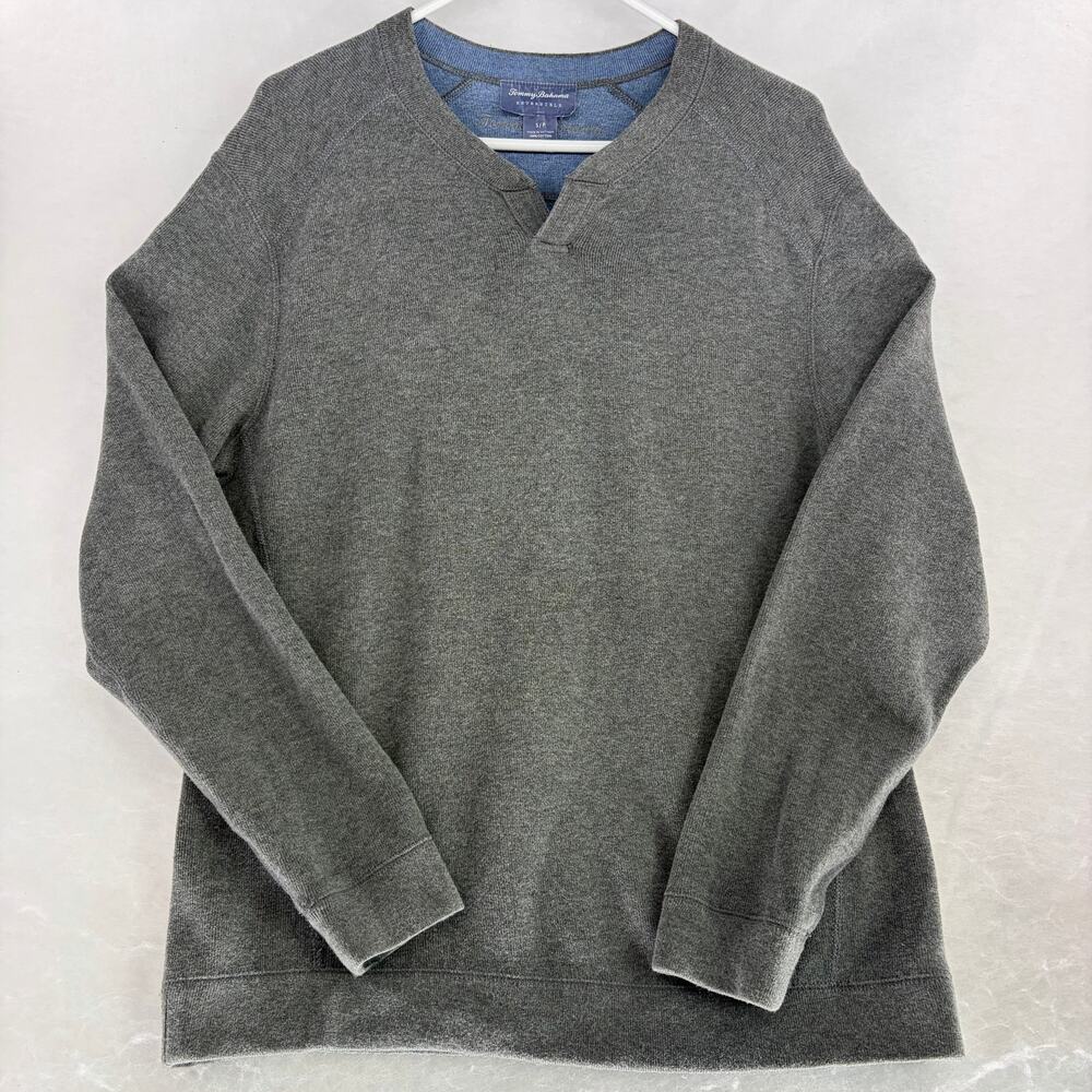 Tommy Bahama Mens Reversible Flipside 100% Cotton V-Neck Pullover Sweater Size S